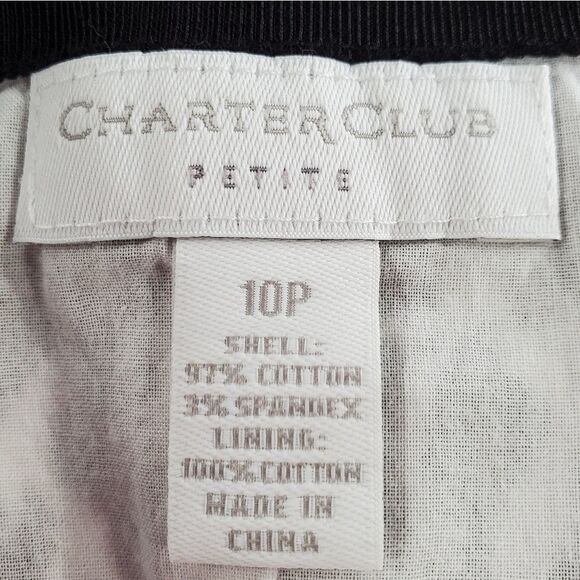 🔺️Charter Club Black & White Damask Skirt Petite 10 - Picture 8 of 10